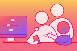 Family spending time on devices
