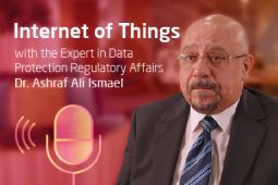 Profile picture of the Expert in Data Protection Regulatory Affairs Ashraf Ali Ismael and next to him the words Internet of things.